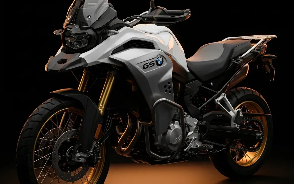 BMW F 850 GS blanche, moto trail à louer à Marrakech